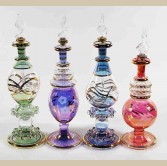 Set of 4 pieces of medium Handmade perfume bottles