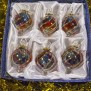 1.6 " Blown Glass Egyptian Christmas Ornaments - Set of 6 Ornaments