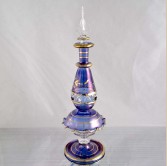 Egyptian Glass Perfume Bottle - Blue