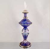 Egyptian Glass Perfume Bottle - Blue