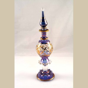 Egyptian Glass Perfume Bottle - Blue