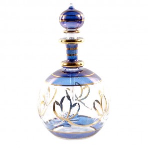 Blue  Glass Perfume Bottle