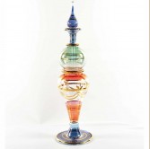 Egyptian Glass Perfume Bottle - Colored