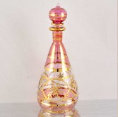 Egyptian Glass Perfume Bottle -  Pink 