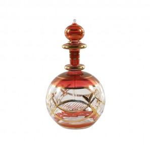 Egyptian Glass Perfume Bottle - Red