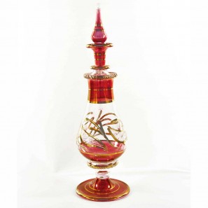 Large Egyptian Perfume Bottle - Red