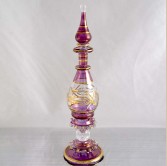 Egyptian Glass Perfume Bottle -  Violet 