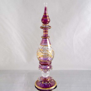 Egyptian Glass Perfume Bottle -  Violet 
