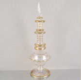 Egyptian Glass Perfume Bottle -  White 