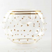 white Candle Holder - Gold