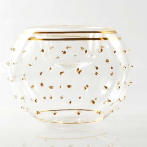 white Candle Holder - Gold