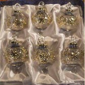 1.6" Blown Glass Egyptian Christmas Ornaments - Set of 6 Ornaments