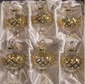 1.6" Blown Glass Egyptian Christmas Ornaments - Set of 6 Ornaments