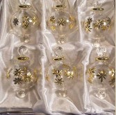 1.6" Blown Glass Egyptian Christmas Ornaments - Set of 6 Ornaments