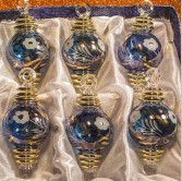 1.6" Blown Glass Egyptian Christmas Ornaments - Set of 6 Ornaments