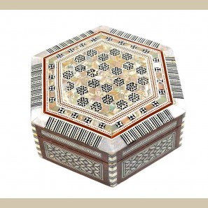 Large Hexa Mother of Pearl Box