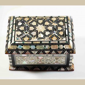 Rectangle Mother of Pearl Box - Deluxe Black