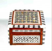 Square Mother of Pearl Box - Brown