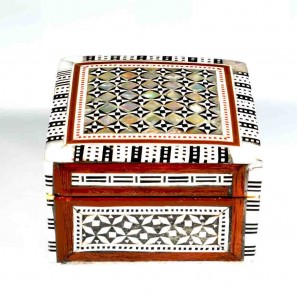 Square Mother of Pearl Box - Brown