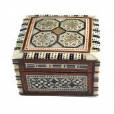 Square Mother of Pearl Box - Black