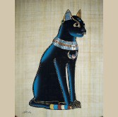 Bastet- The royal Black Cat papyrus