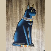 Bastet- The royal Black Cat papyrus