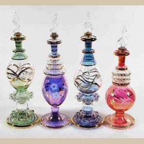 Set of 4 pieces of medium Handmade perfume bottles