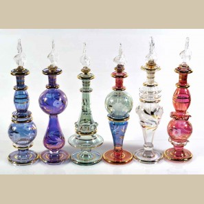 Set of 6 pieces of small Handmade perfume bottles