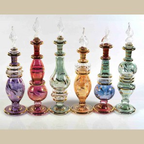 Set of 6 pieces of small Handmade perfume bottles
