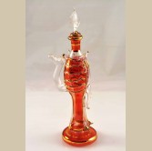 Standing Camel  Glass Decorative Perfume Bottle - Red