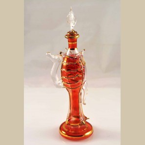 Standing Camel  Glass Decorative Perfume Bottle - Red