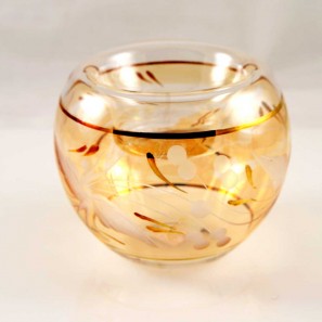 Round Candle Holder - Yellow