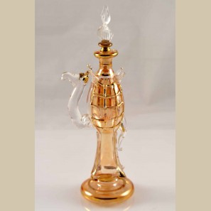 Standing Camel  Glass Decorative Perfume Bottle - Yellow